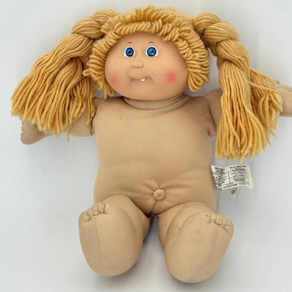 Vintage 1985 Cabbage Patch Kids Doll HM5 First Tooth Blonde Blue Eyes Coleco